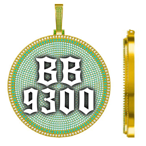 CUSTOM LETTER NECKLACE 3D BIG DISC