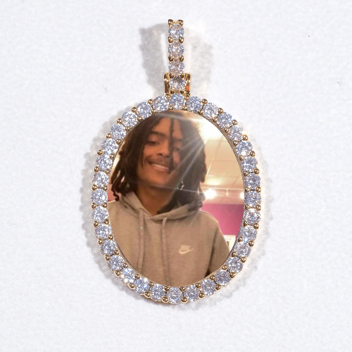 3D Oval Custom Picture Pendant
