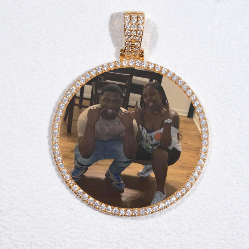 MEDIUM 3D CIRCLE CUSTOM PICTURE PENDANT
