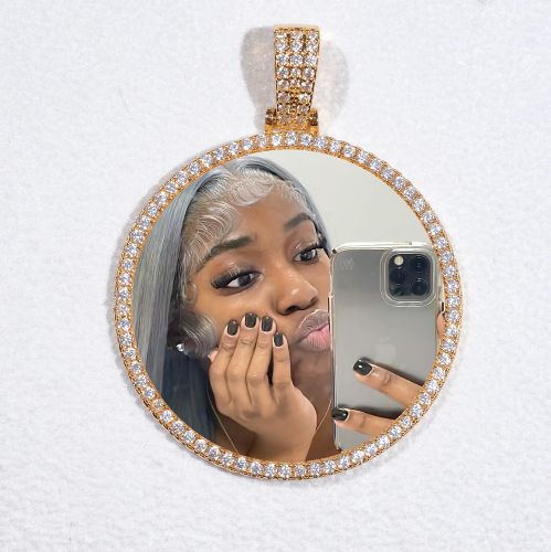 MEDIUM 3D CIRCLE CUSTOM PICTURE PENDANT