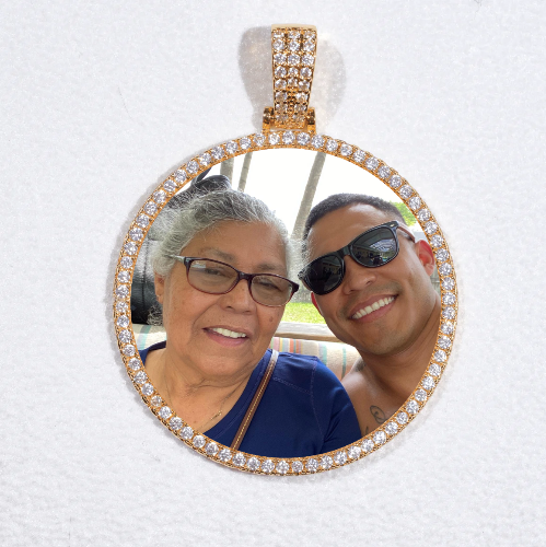 MEDIUM 3D CIRCLE CUSTOM PICTURE PENDANT