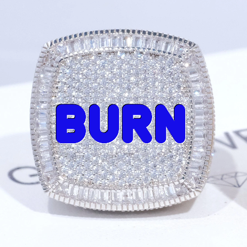 CUSTOM LETTER 3D ICED RING