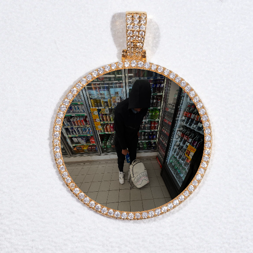 MEDIUM 3D CIRCLE CUSTOM PICTURE PENDANT