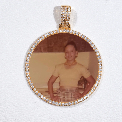 MEDIUM 3D CIRCLE CUSTOM PICTURE PENDANT