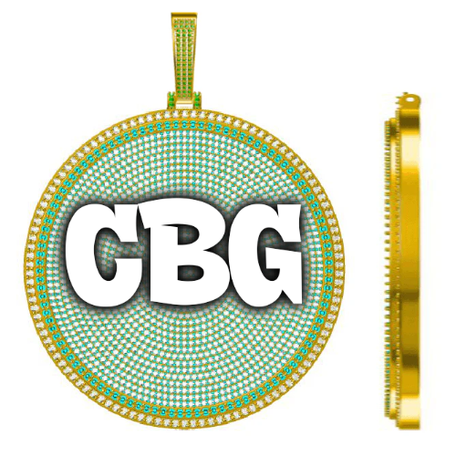 CUSTOM LETTER NECKLACE 3D BIG DISC