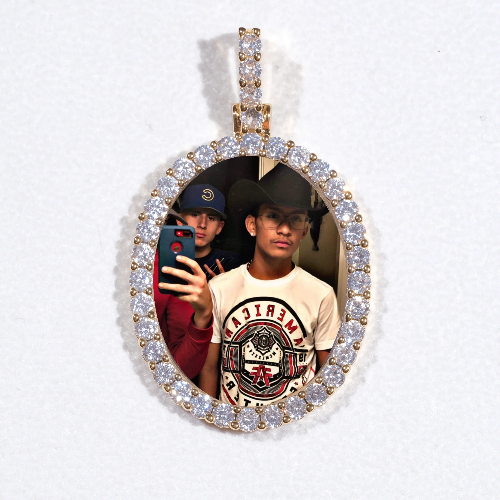 3D Oval Custom Picture Pendant