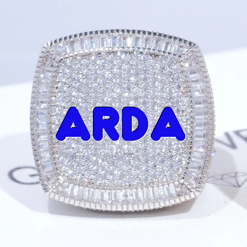 CUSTOM LETTER 3D ICED RING