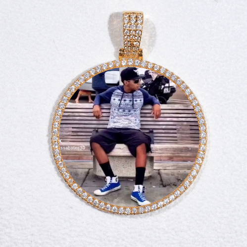 MEDIUM 3D CIRCLE CUSTOM PICTURE PENDANT