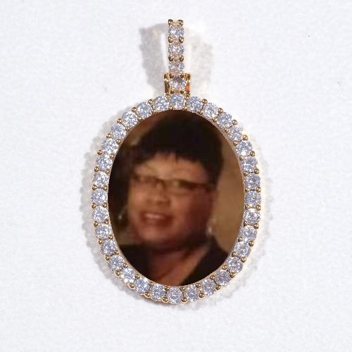 3D Oval Custom Picture Pendant