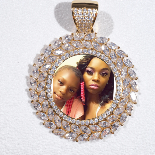 Large 3D Wheat Ear Custom Picture Pendant