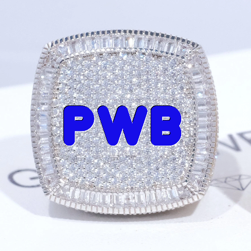 CUSTOM LETTER 3D ICED RING