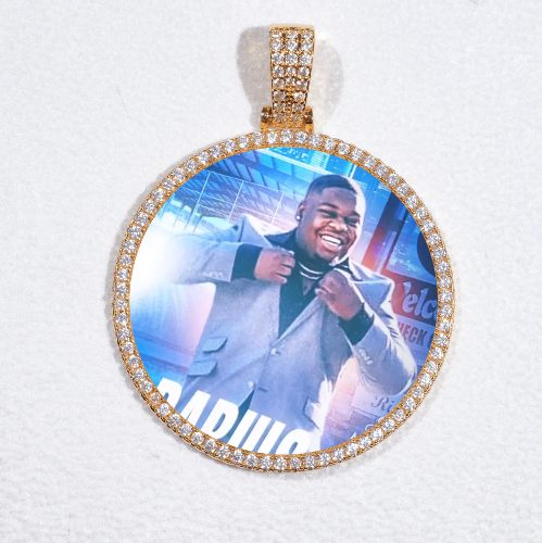 MEDIUM 3D CIRCLE CUSTOM PICTURE PENDANT