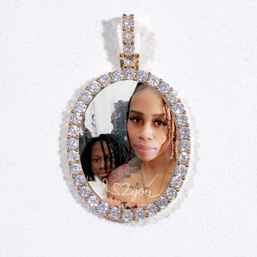3D Oval Custom Picture Pendant