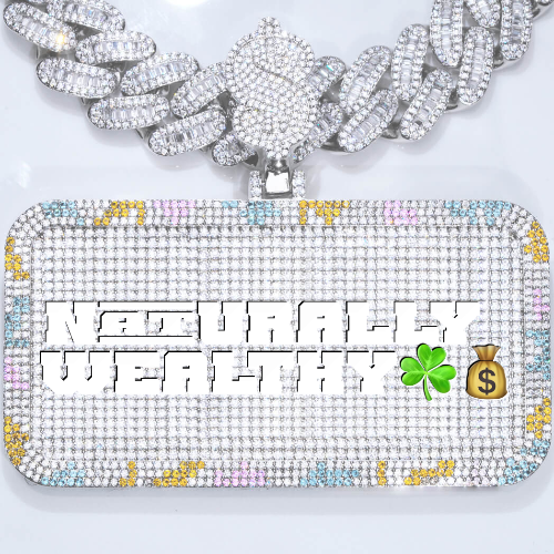 CUSTOM LETTER NECKLACE 3D COLORFUL SQUARE