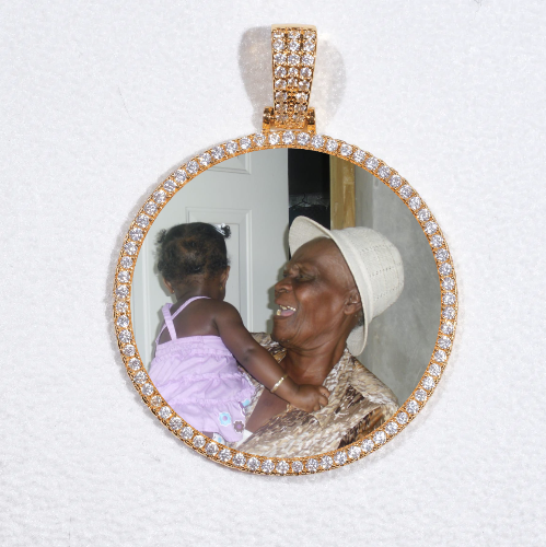 MEDIUM 3D CIRCLE CUSTOM PICTURE PENDANT