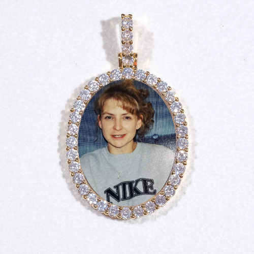 3D Oval Custom Picture Pendant