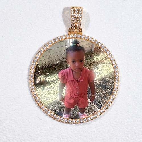 MEDIUM 3D CIRCLE CUSTOM PICTURE PENDANT
