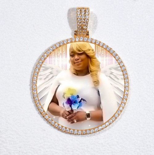 MEDIUM 3D CIRCLE CUSTOM PICTURE PENDANT