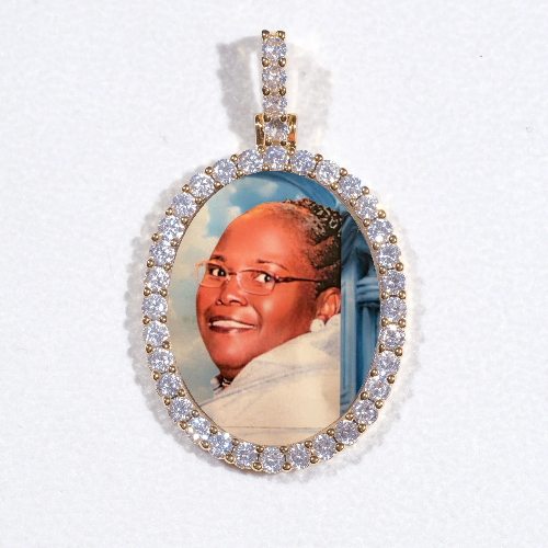 3D Oval Custom Picture Pendant