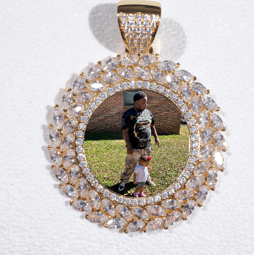 Large 3D Wheat Ear Custom Picture Pendant
