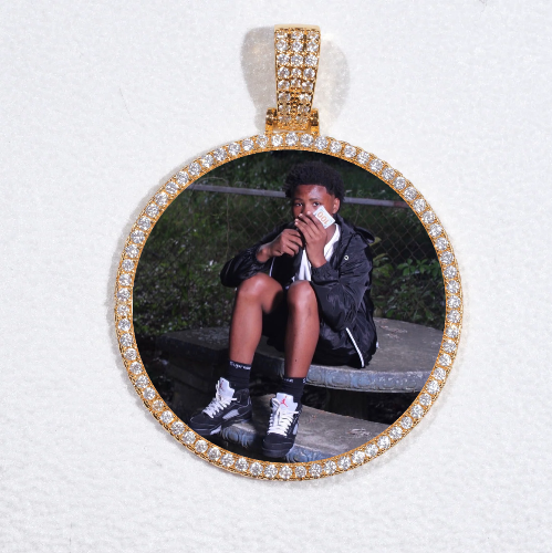MEDIUM 3D CIRCLE CUSTOM PICTURE PENDANT