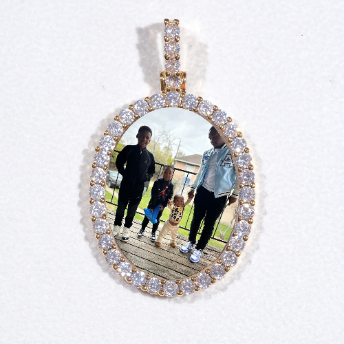 3D Oval Custom Picture Pendant