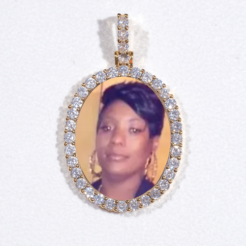 3D Oval Custom Picture Pendant