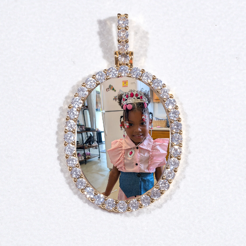 3D Oval Custom Picture Pendant