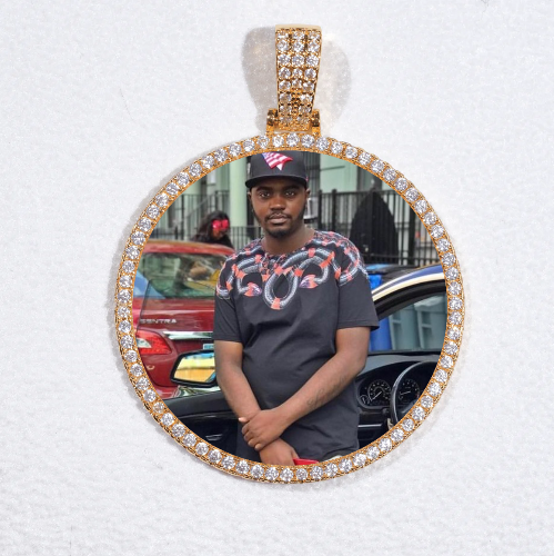 MEDIUM 3D CIRCLE CUSTOM PICTURE PENDANT