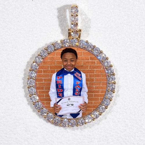 3D CIRCLE CUSTOM PICTURE PENDANT SMALL SIZE