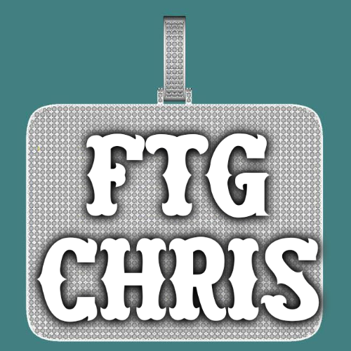 CUSTOM LETTER NECKLACE 3D BIG SQUARE
