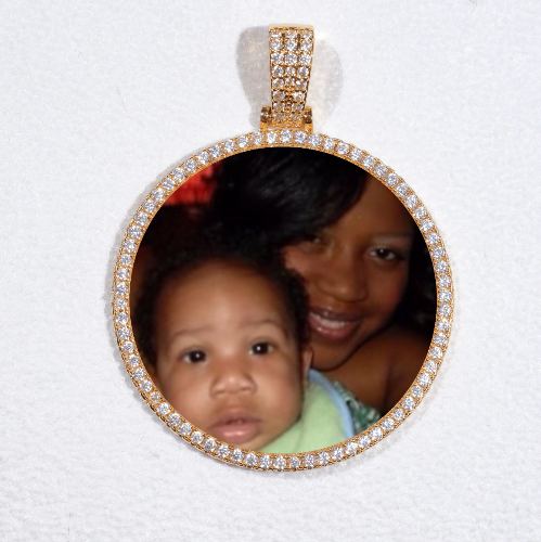 MEDIUM 3D CIRCLE CUSTOM PICTURE PENDANT