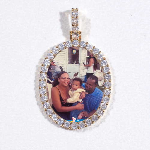 3D Oval Custom Picture Pendant