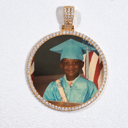MEDIUM 3D CIRCLE CUSTOM PICTURE PENDANT