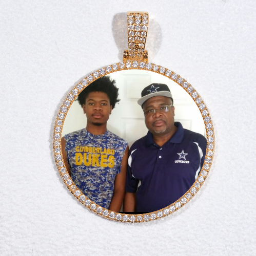 MEDIUM 3D CIRCLE CUSTOM PICTURE PENDANT