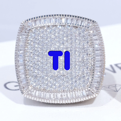CUSTOM LETTER 3D ICED RING
