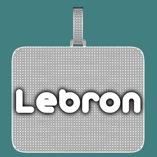 CUSTOM LETTER NECKLACE 3D BIG SQUARE