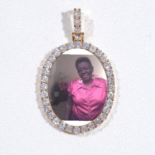 3D Oval Custom Picture Pendant