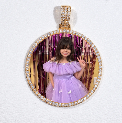 MEDIUM 3D CIRCLE CUSTOM PICTURE PENDANT