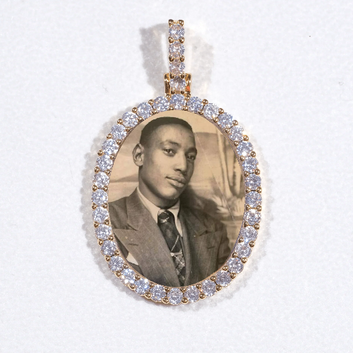 3D Oval Custom Picture Pendant