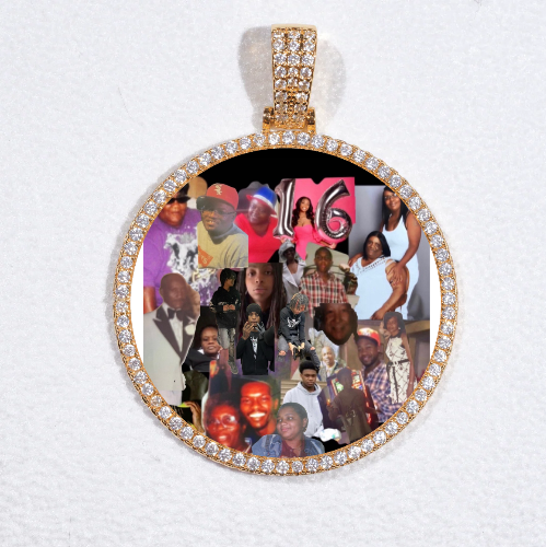 MEDIUM 3D CIRCLE CUSTOM PICTURE PENDANT