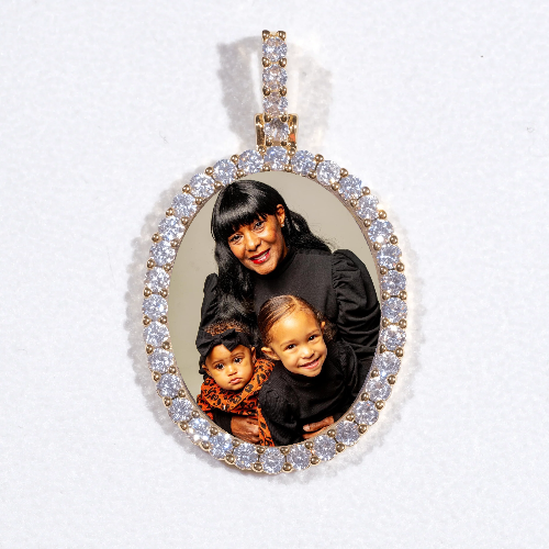 3D Oval Custom Picture Pendant