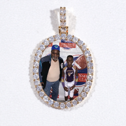 3D Oval Custom Picture Pendant