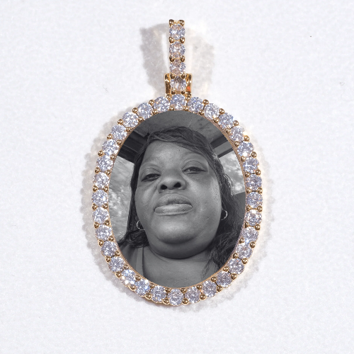 3D Oval Custom Picture Pendant