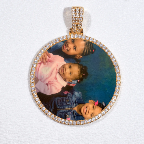 MEDIUM 3D CIRCLE CUSTOM PICTURE PENDANT