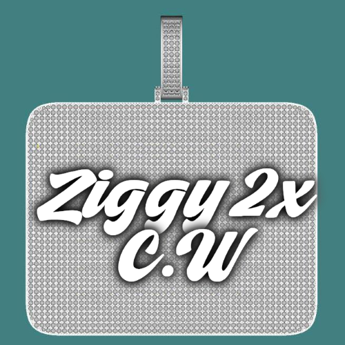 CUSTOM LETTER NECKLACE 3D BIG SQUARE