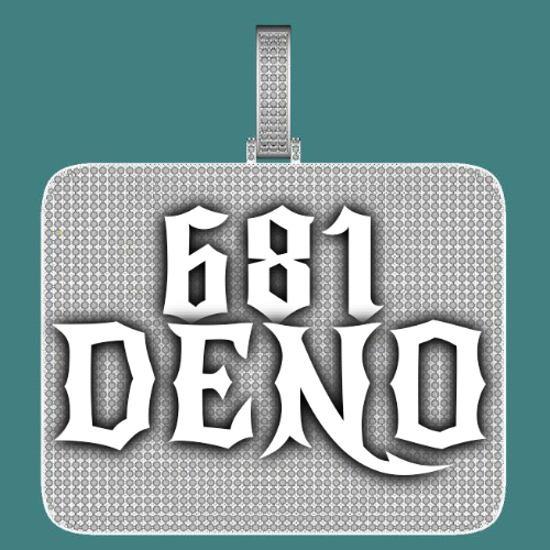 CUSTOM LETTER NECKLACE 3D BIG SQUARE