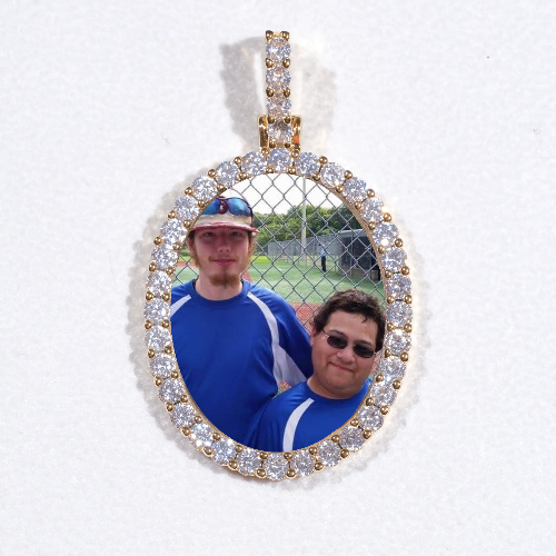 3D Oval Custom Picture Pendant