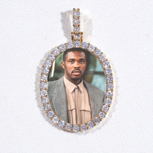 3D Oval Custom Picture Pendant