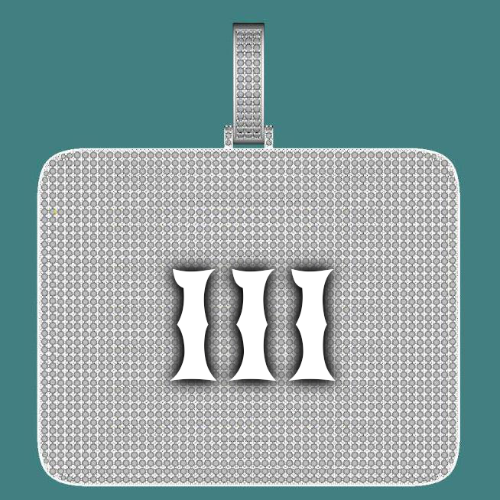CUSTOM LETTER NECKLACE 3D BIG SQUARE